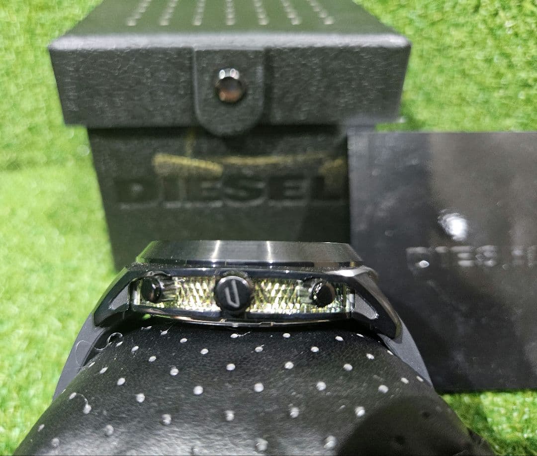 終値DIESEL 新品未使用 ディーゼルラバーベルト 腕時計 ブラック/ブルー