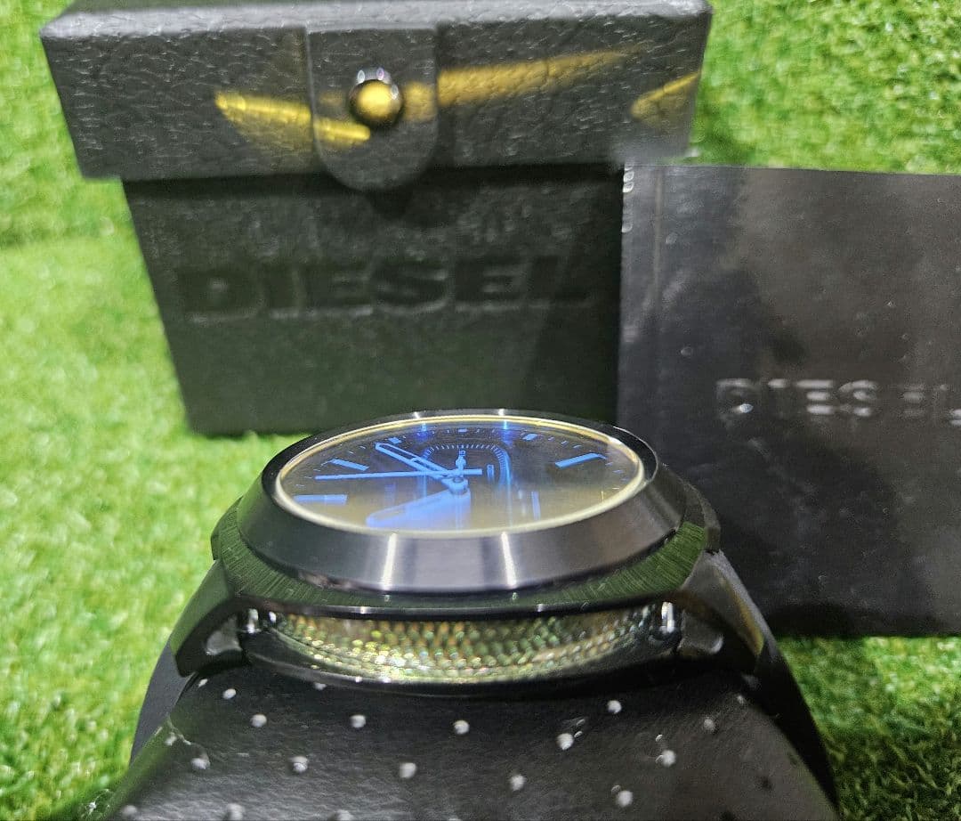 終値DIESEL 新品未使用 ディーゼルラバーベルト 腕時計 ブラック/ブルー