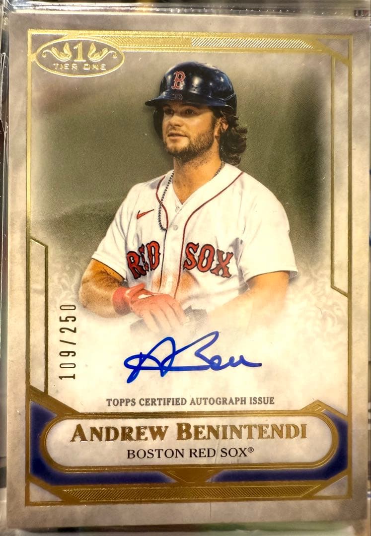 Andrew Benintendi ルーキー直書き直筆サインカード99枚限定！