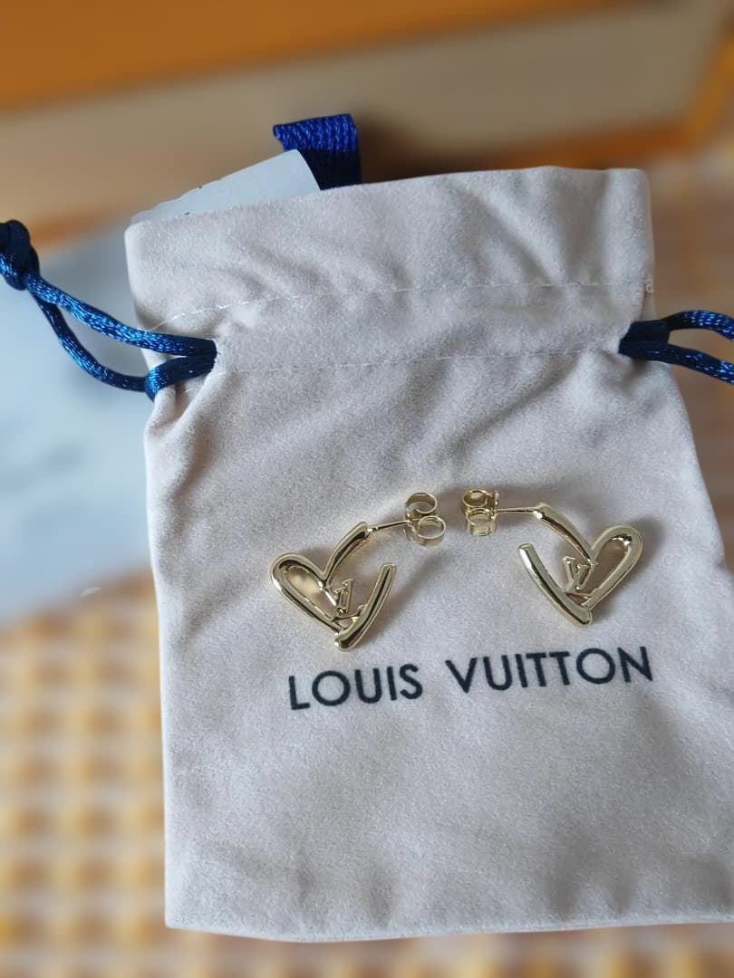 美品 LOUIS VUITTON ゴールド ハート型ピアス M00463