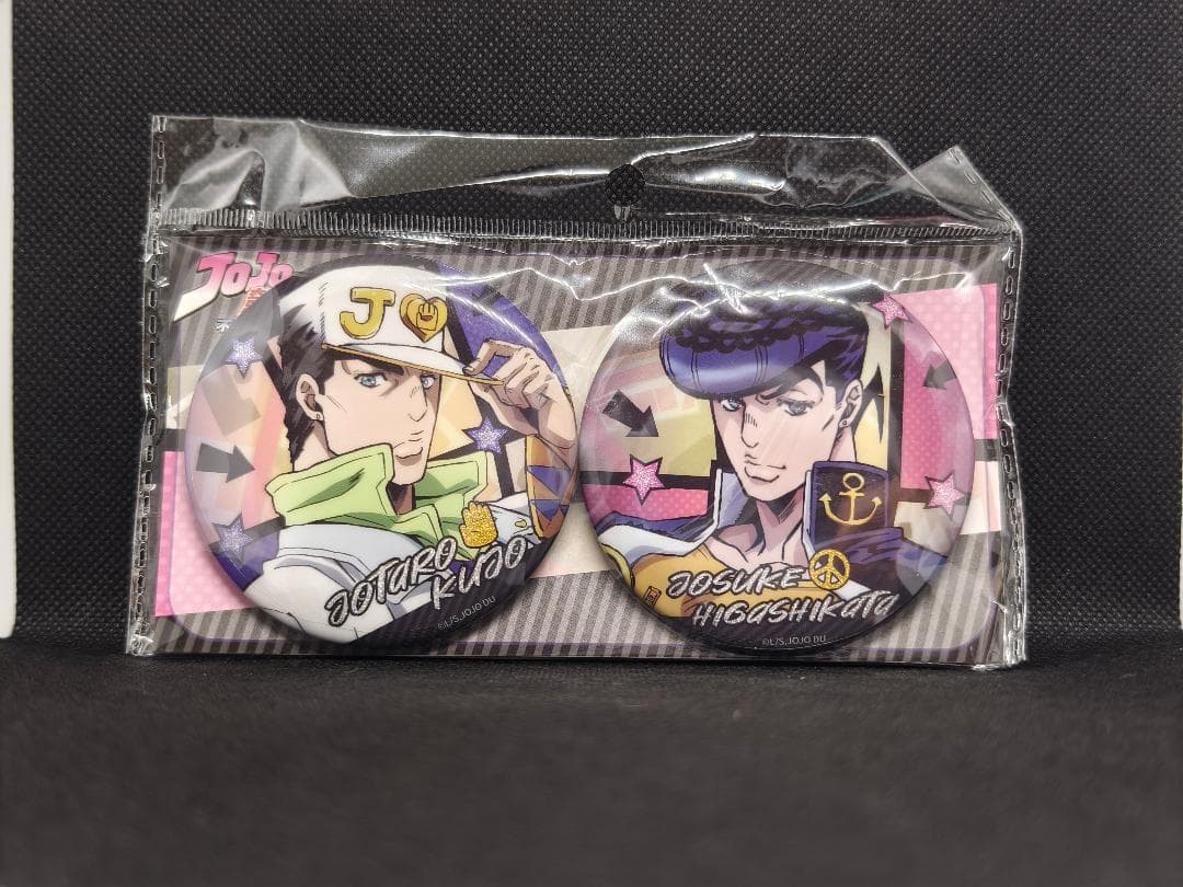 ジョジョ承太郎、東方仗助 75mmバッジセット 中国限定 ライセンス品