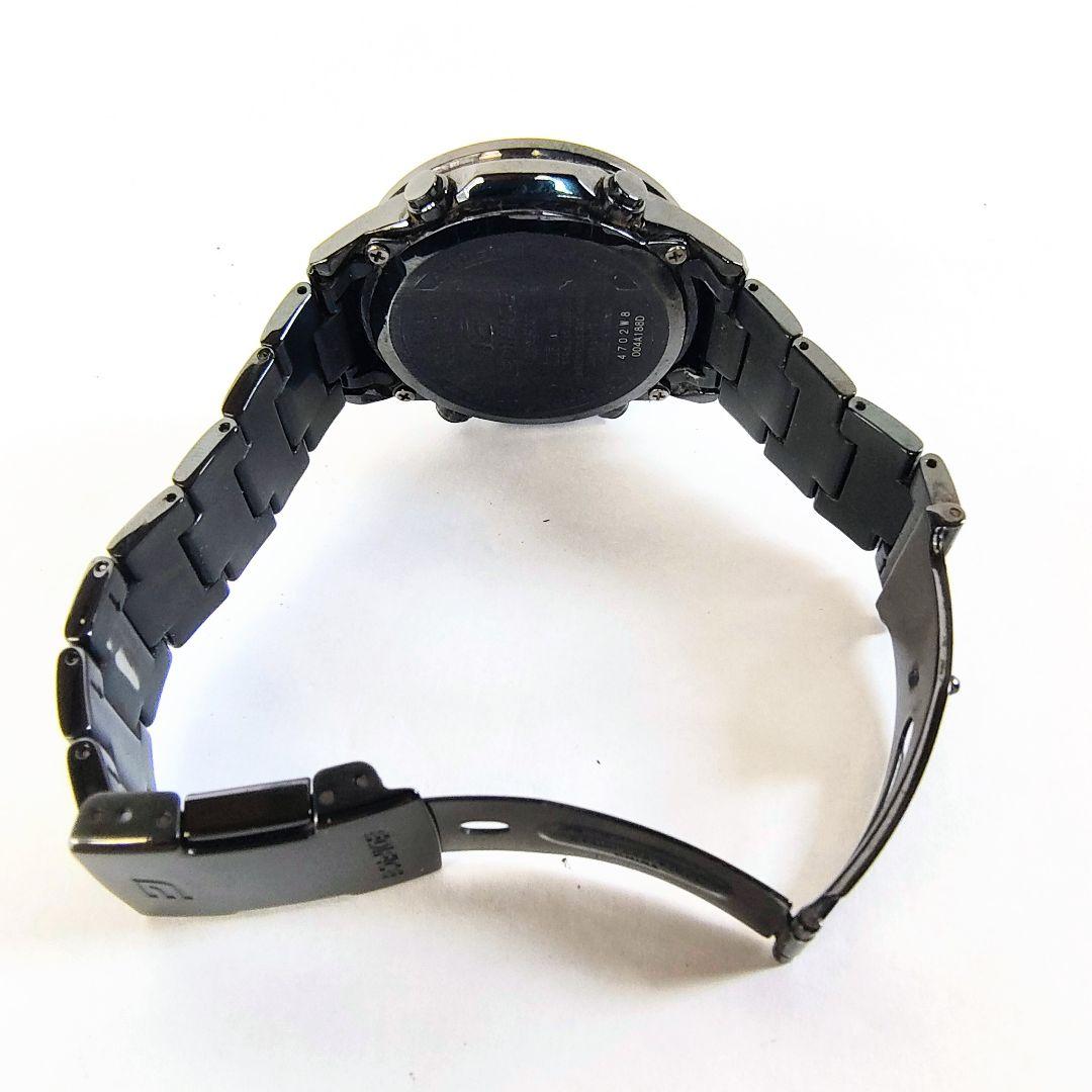 CASIO EDIFICEクロノグラフソーラー電波腕時計ブラック備品付き