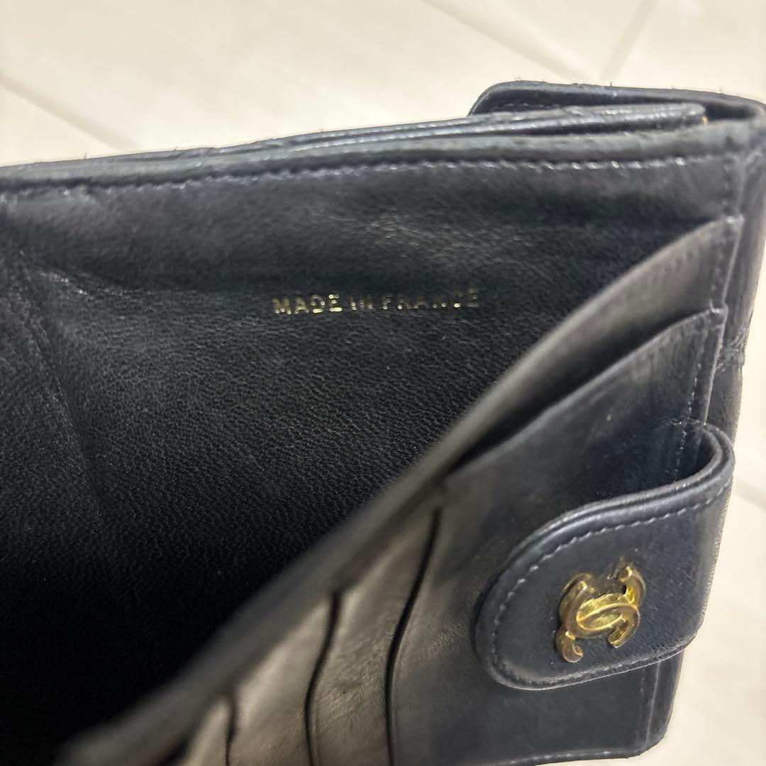 正規品 CHANEL ビコローレ ラムスキン 二つ折り財布 Wホック - メルカリ