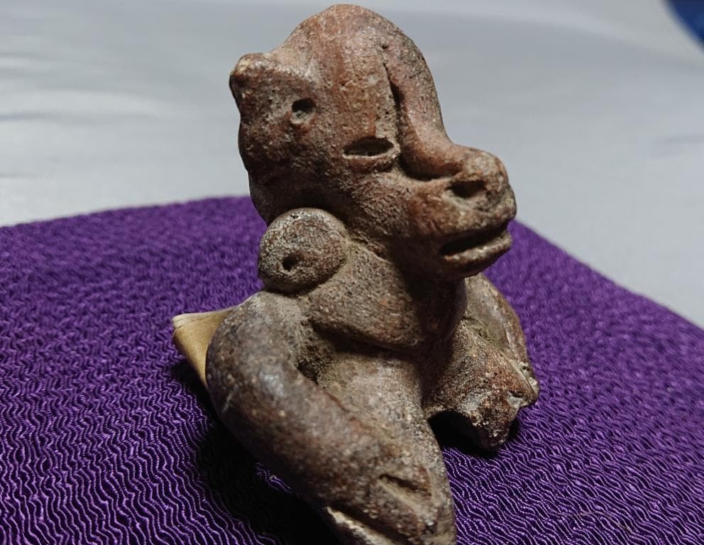 マヤ文明（古典期後期）ヤシュチラン遺跡出土 動物土偶