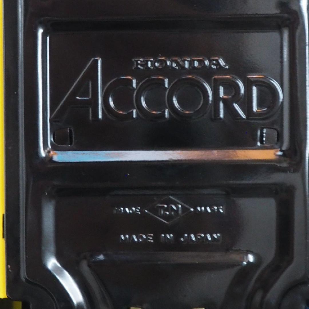 野村【ホンダ アコードCVCC黄イエロー フリクション】当時物ブリキ自動車 箱無