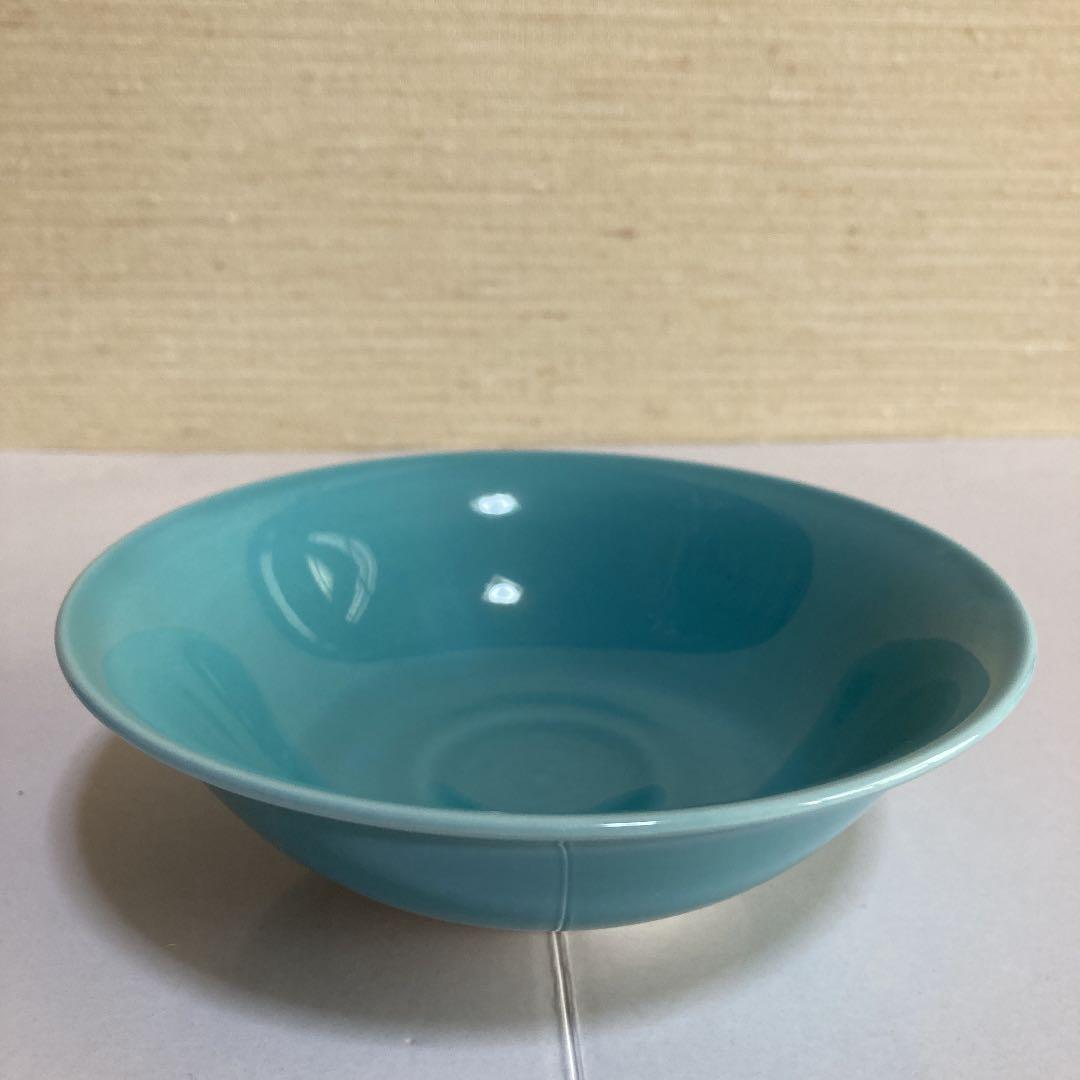 茶道具　碧釉　茶碗　廣澤益次郎