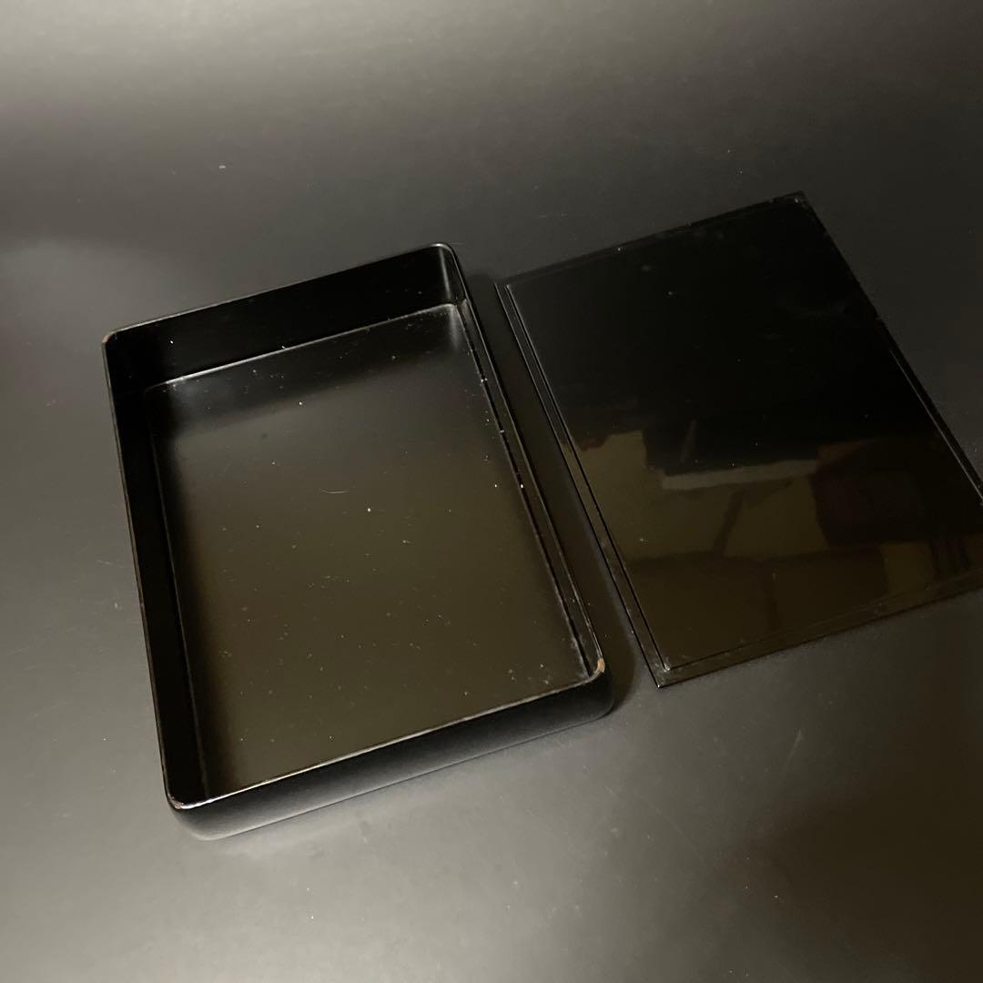 時代物　蒔絵硯箱　是真造　木箱付き