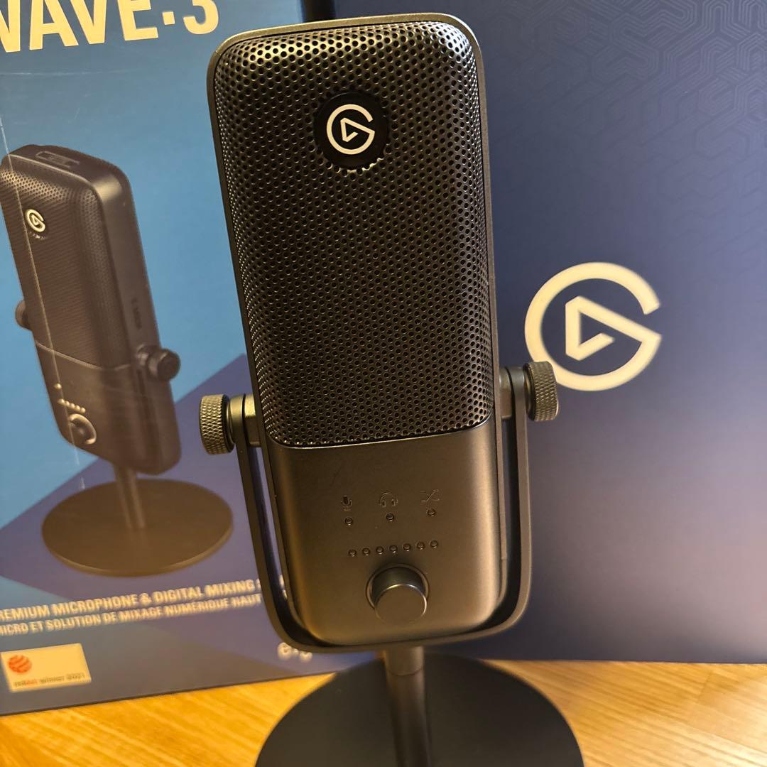 Elgato Wave:3 コンデンサーマイク ポップガード ショックマウント付