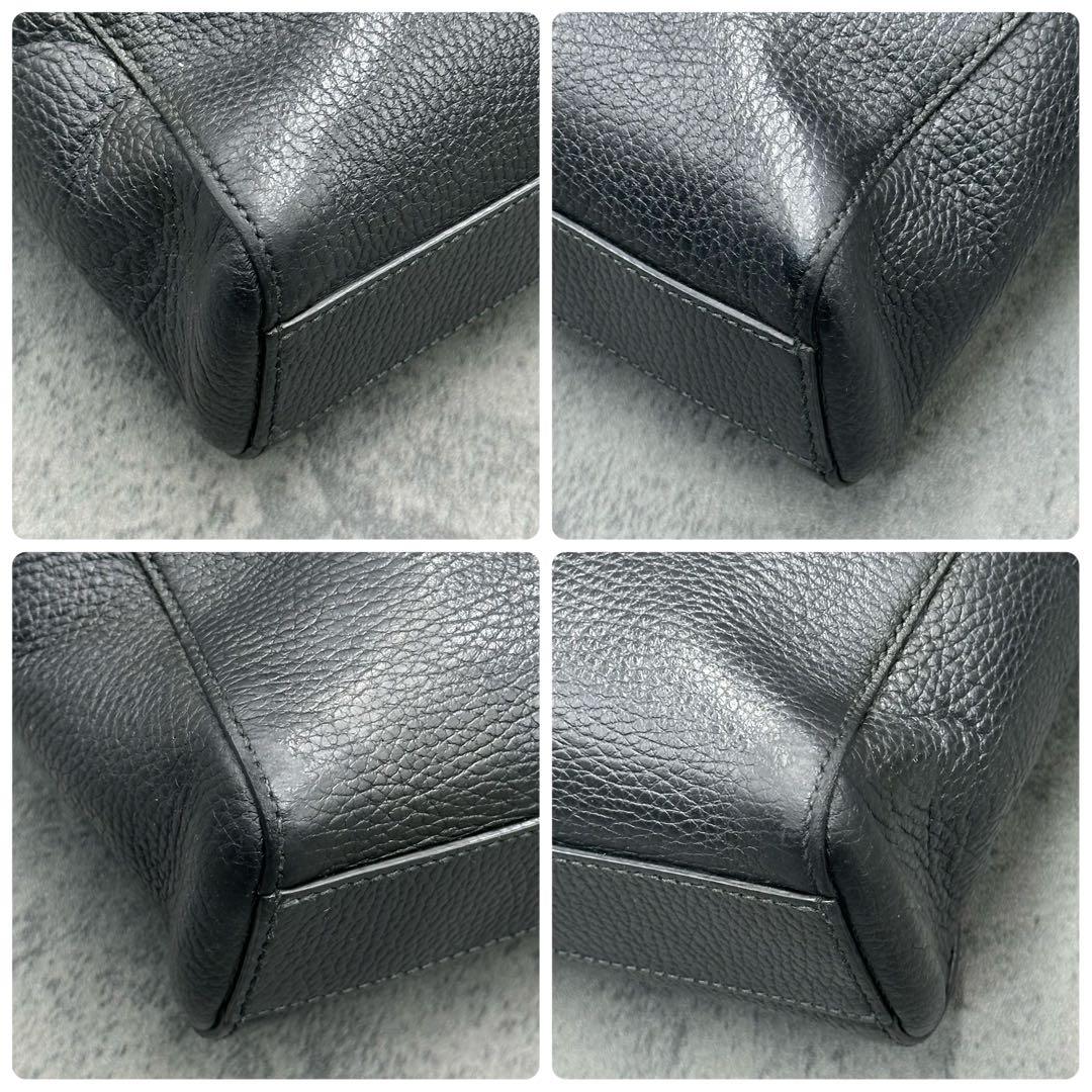 2way グッチ トートバッグ ディアマンテ シボ革 斜め掛け A4 黒 カード