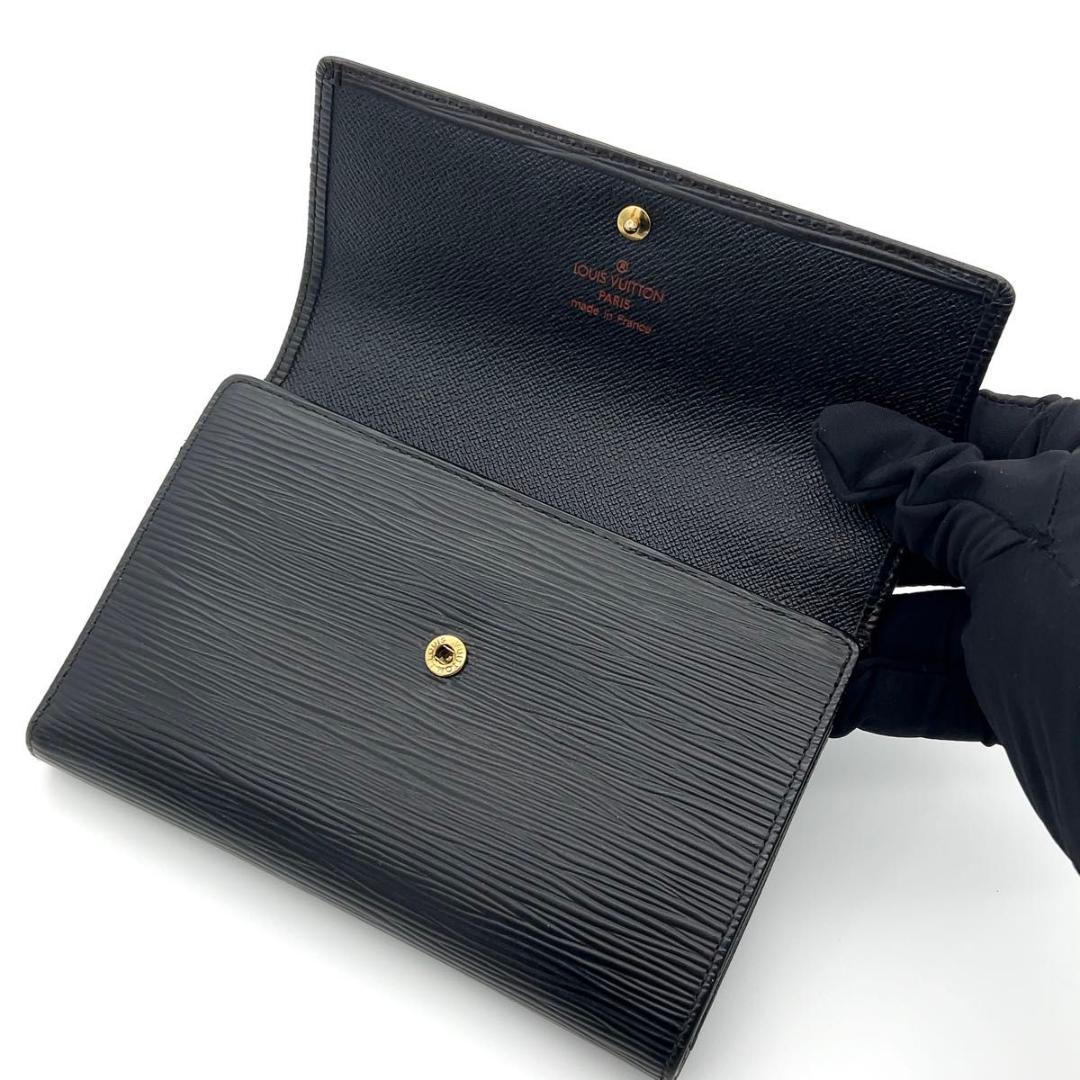 限界価格❣️ルイヴィトン 三つ折り財布 エピ エテュイパピエ 黒 男女兼用