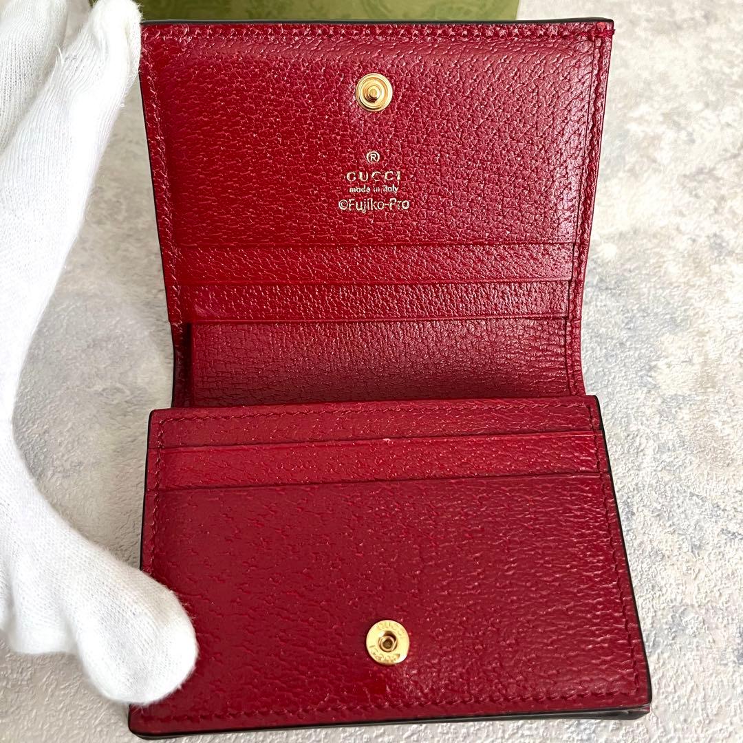 極美品✨GUCCI ドラえもん コラボ インターロッキング 二つ折り財布 PVC