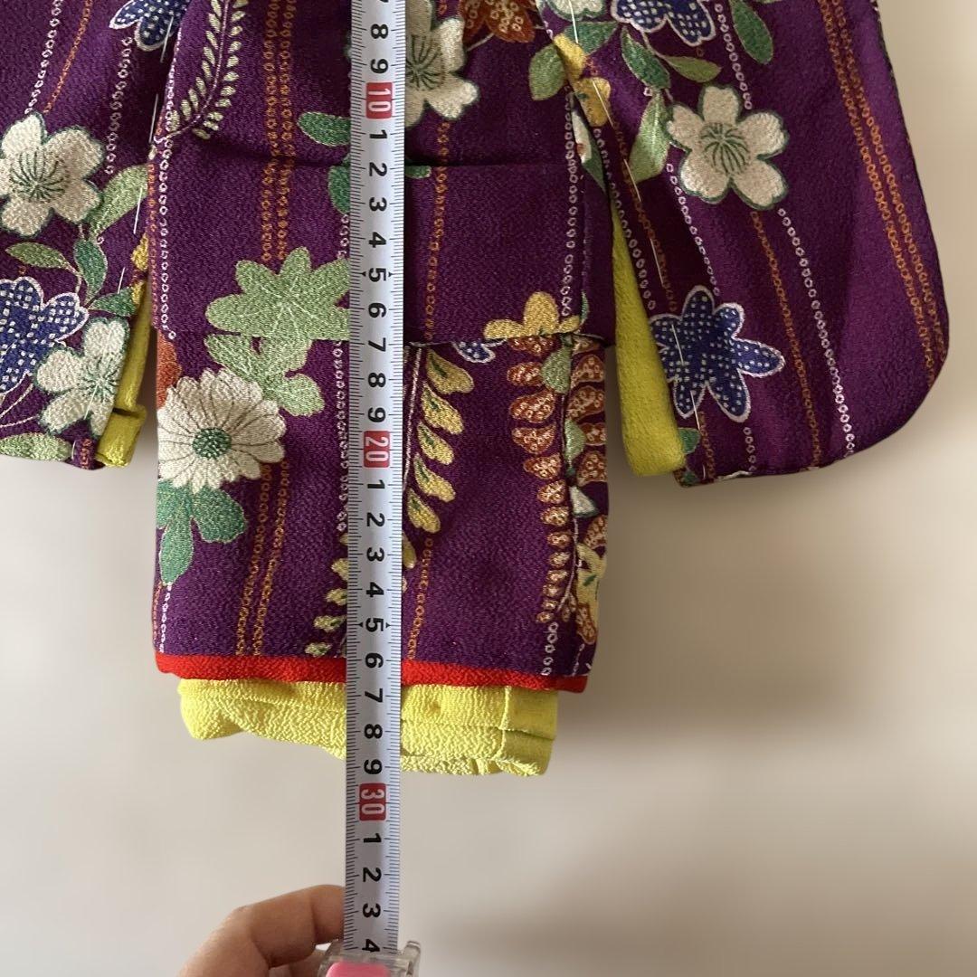 人形の着物 8号 二重 古布ちりめん 102503