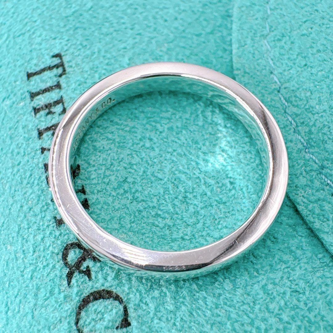 極美品 ティファニー スタッキングバンド ダイヤ リング 9号 シルバー925