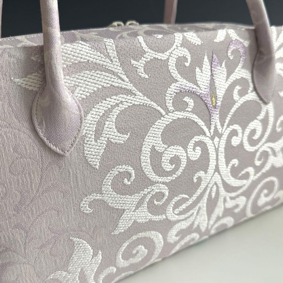 新品未使用品　京都 西陣織　弥栄織物　　　正絹帯地使用　利休バッグ　251213