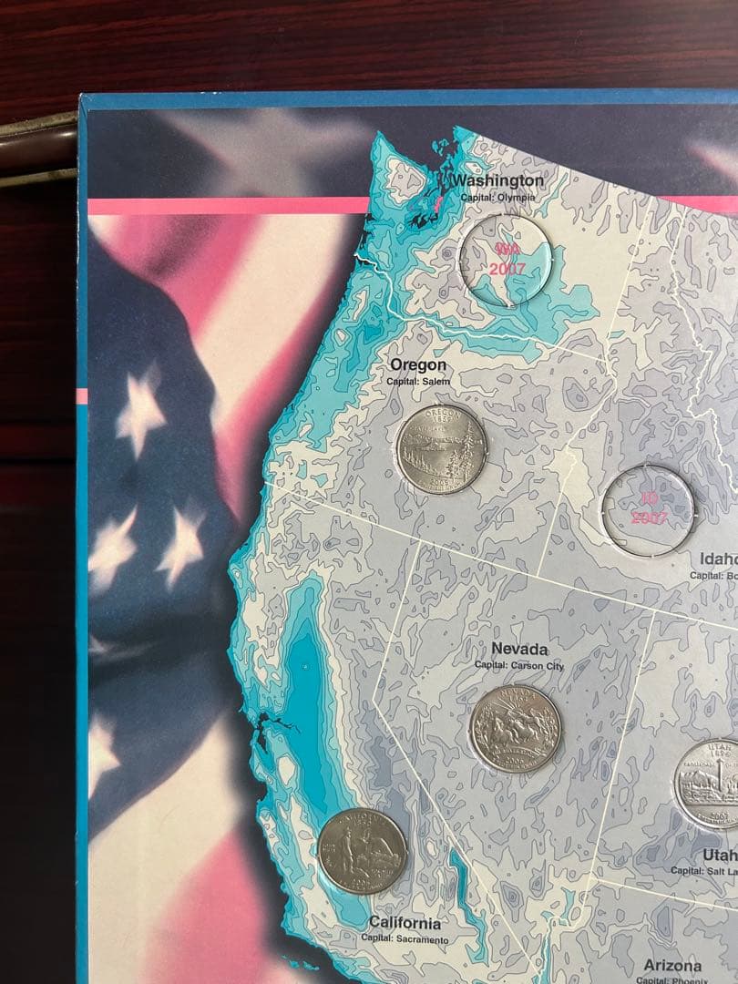 25セントクォーター50州記念コインアルバムコレクション