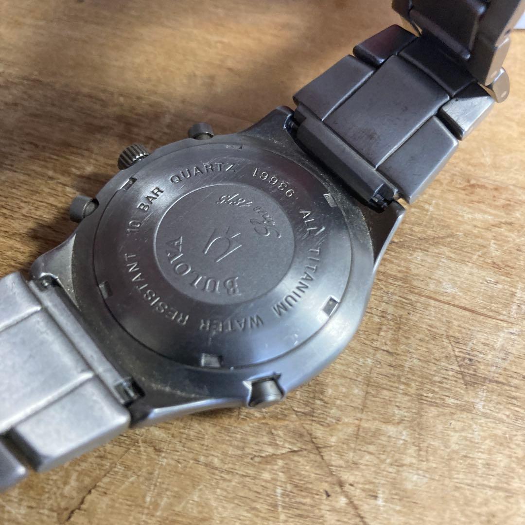 希少品　BULOVA ブローバ 93661 クォーツ アナログ 腕時計 チタン