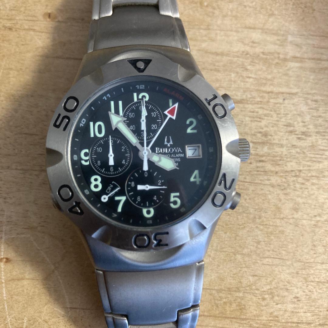 希少品　BULOVA ブローバ 93661 クォーツ アナログ 腕時計 チタン