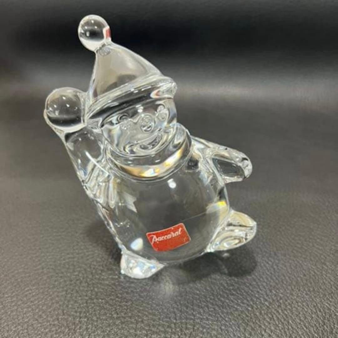 Baccarat バカラ クリスマス オブジェ 置き物 スノーマン クリア