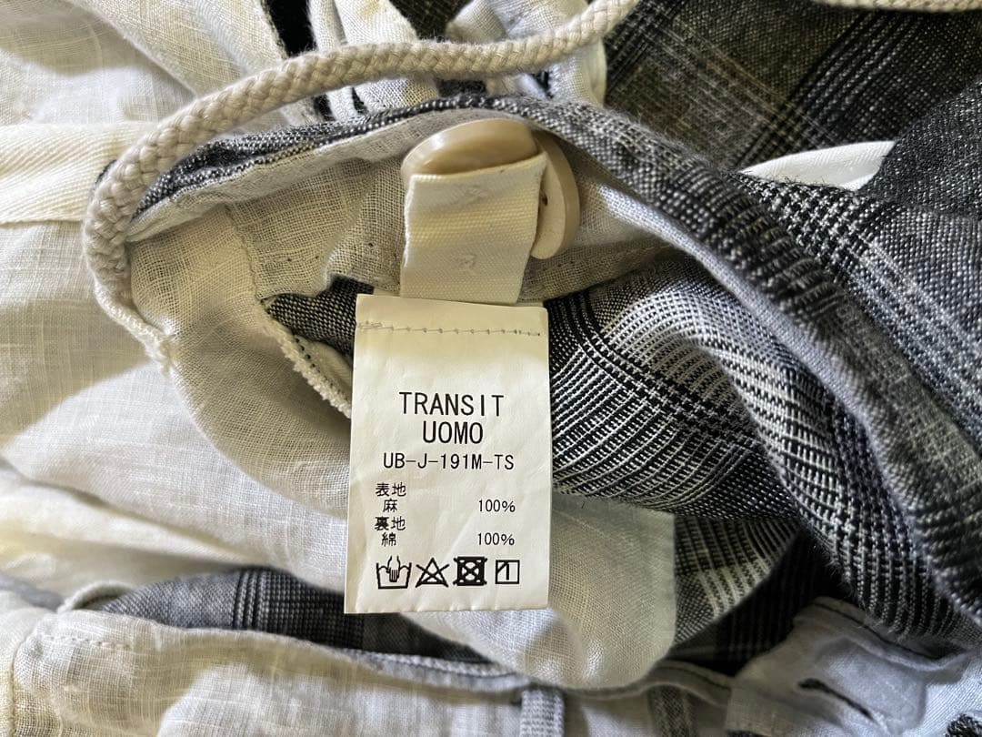 定価6.6万★TRANSIT UOMO 麻オーバーオール トランジットウオモ