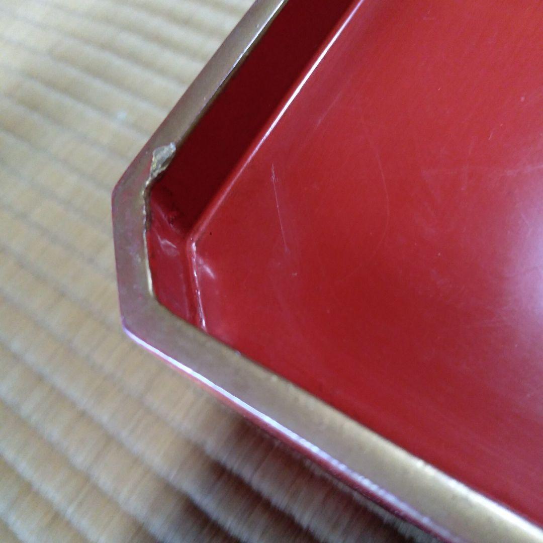 角膳　会席膳　朱色　木製　漆器　 大小2セット　大10膳小２膳