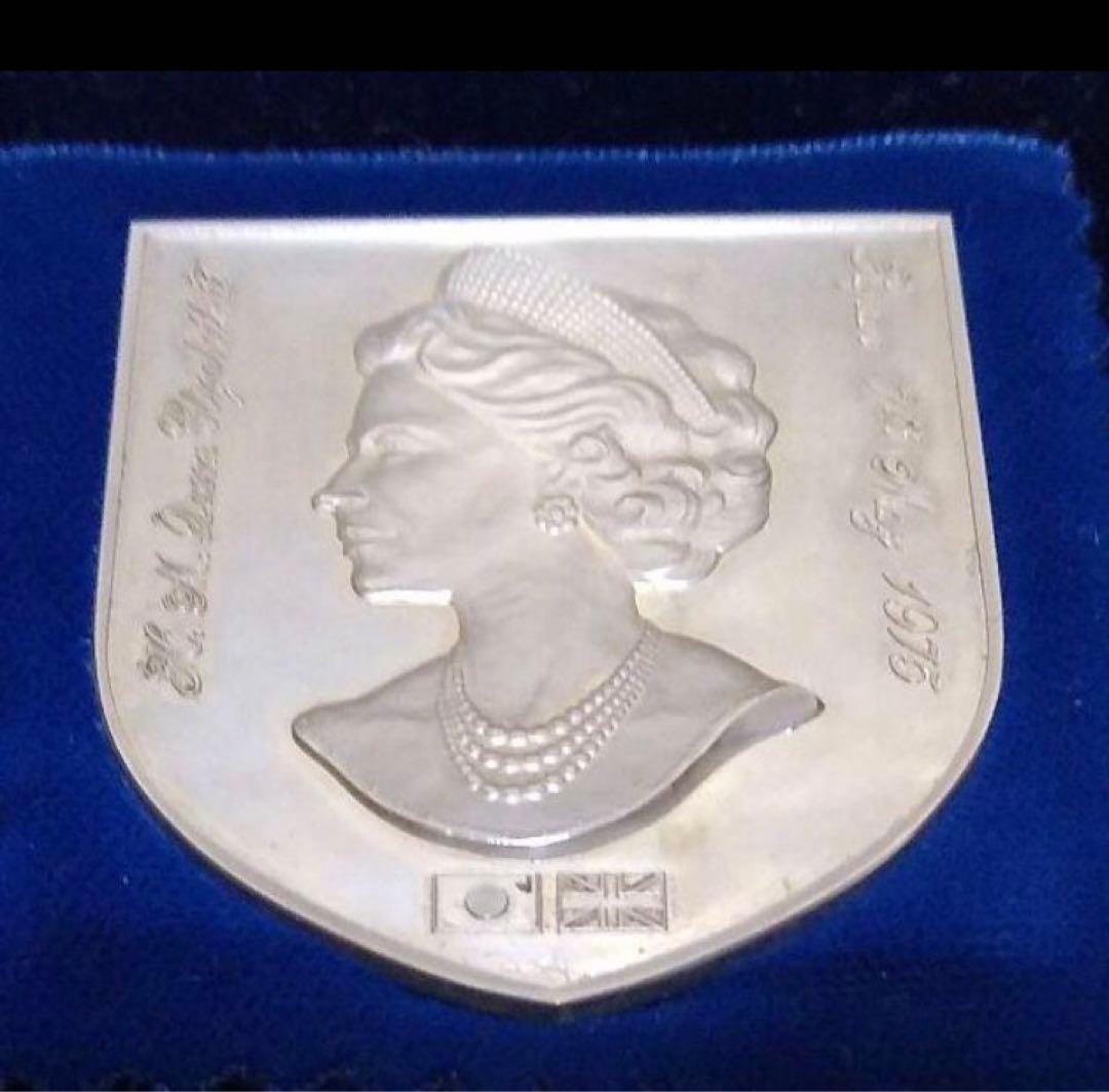英国女王陛下エリザベス2世 1975年御来日記念メダル 純銀 - メルカリ
