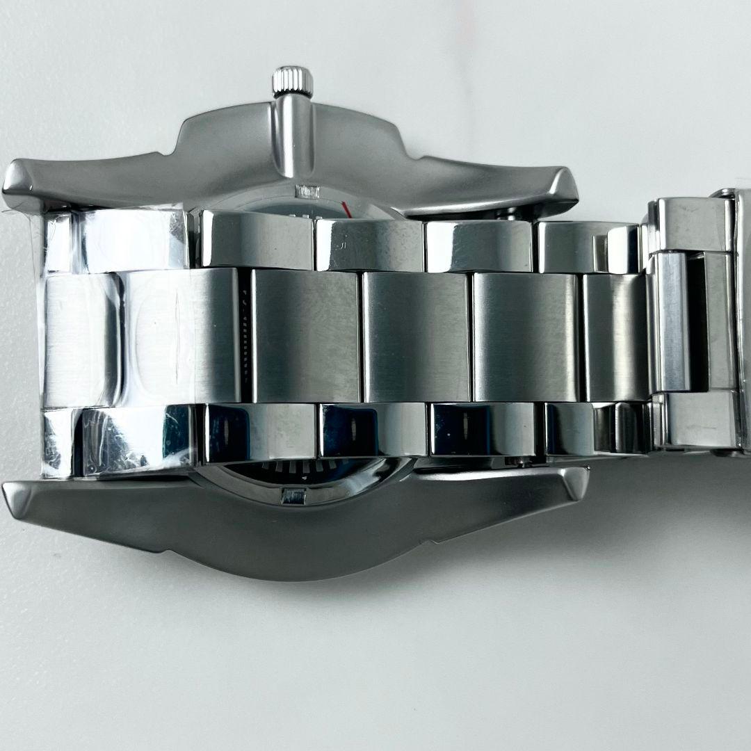 【美品】 稼働 POLICE 14384J ネイビー文字盤 デイト 腕時計