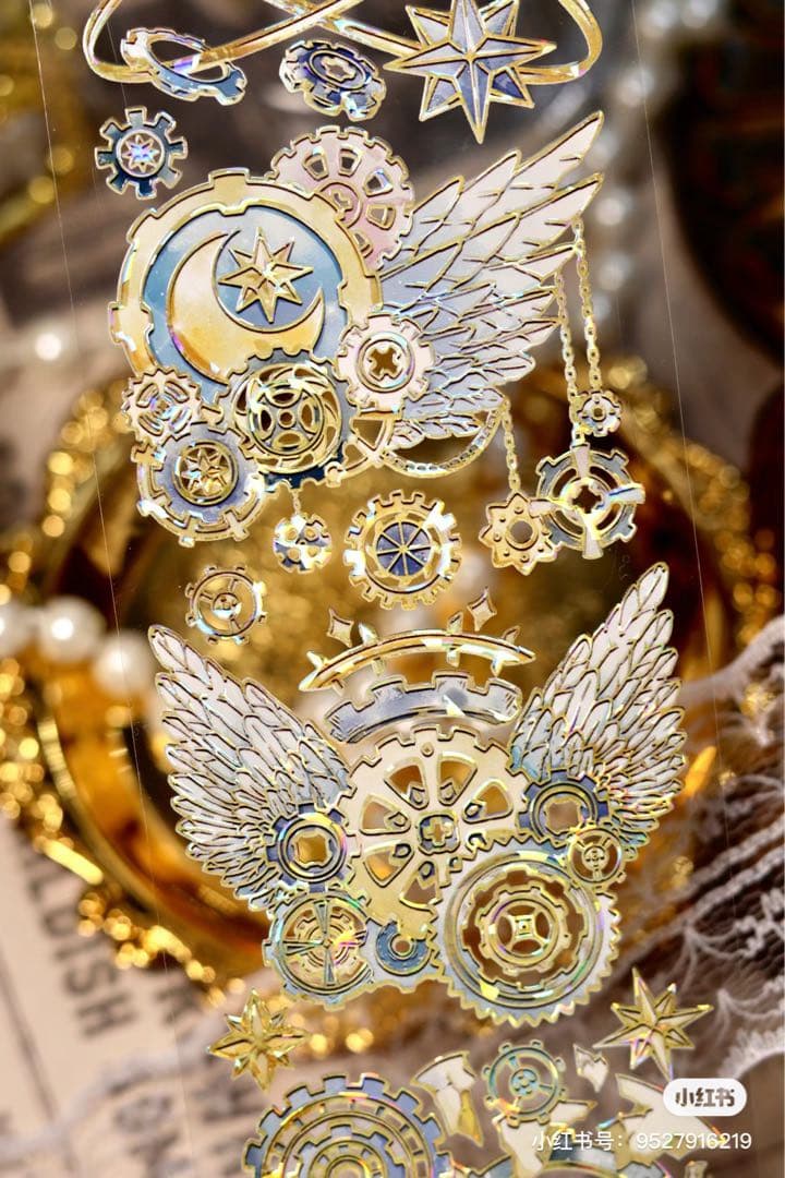 6684】海外マステ巻売り貝殻光マスキングテープ