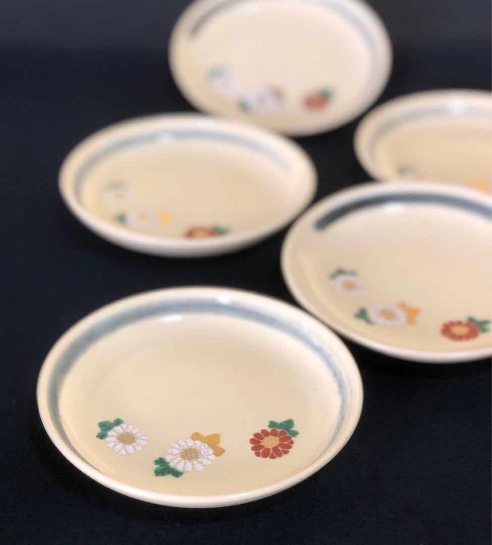 《R》仁清写菊 銘々皿5客 永楽善五郎造 共布 共箱 251208お4