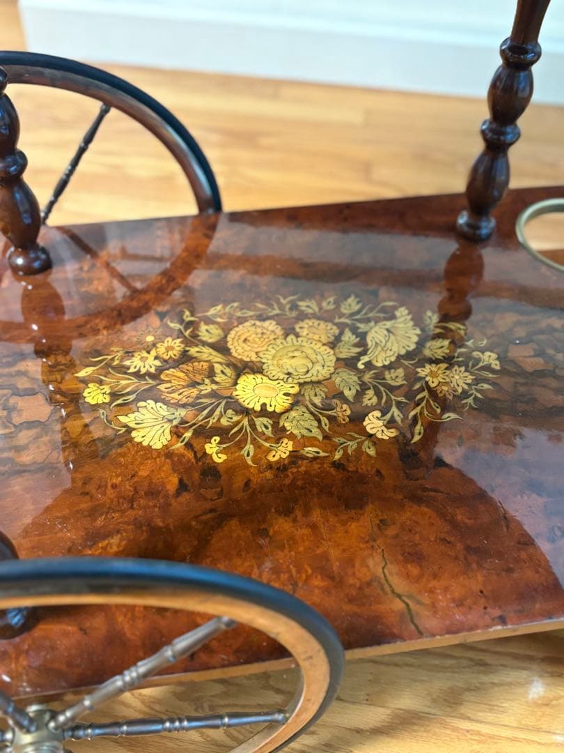 イタリア キッチンワゴン 象嵌 ヴィンテージ バタフライ - メルカリ