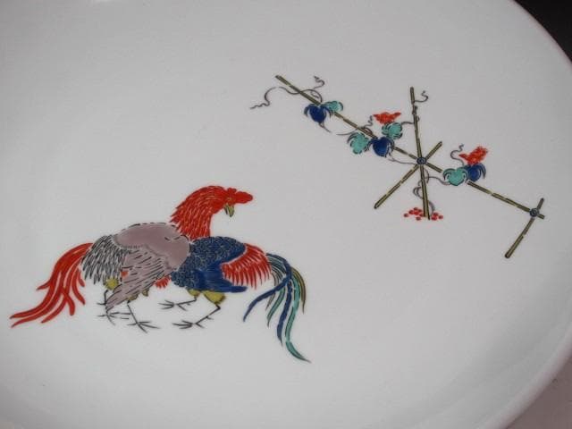 ☆ 12代 柿右衛門 鳥図陶額 コントラストの美しい品です☆