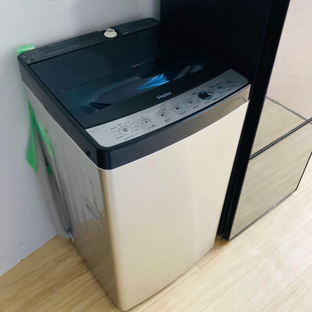 カッコイイガラストップ冷蔵庫の一人暮らし家電セット❗️大阪、大阪近郊配送　AB