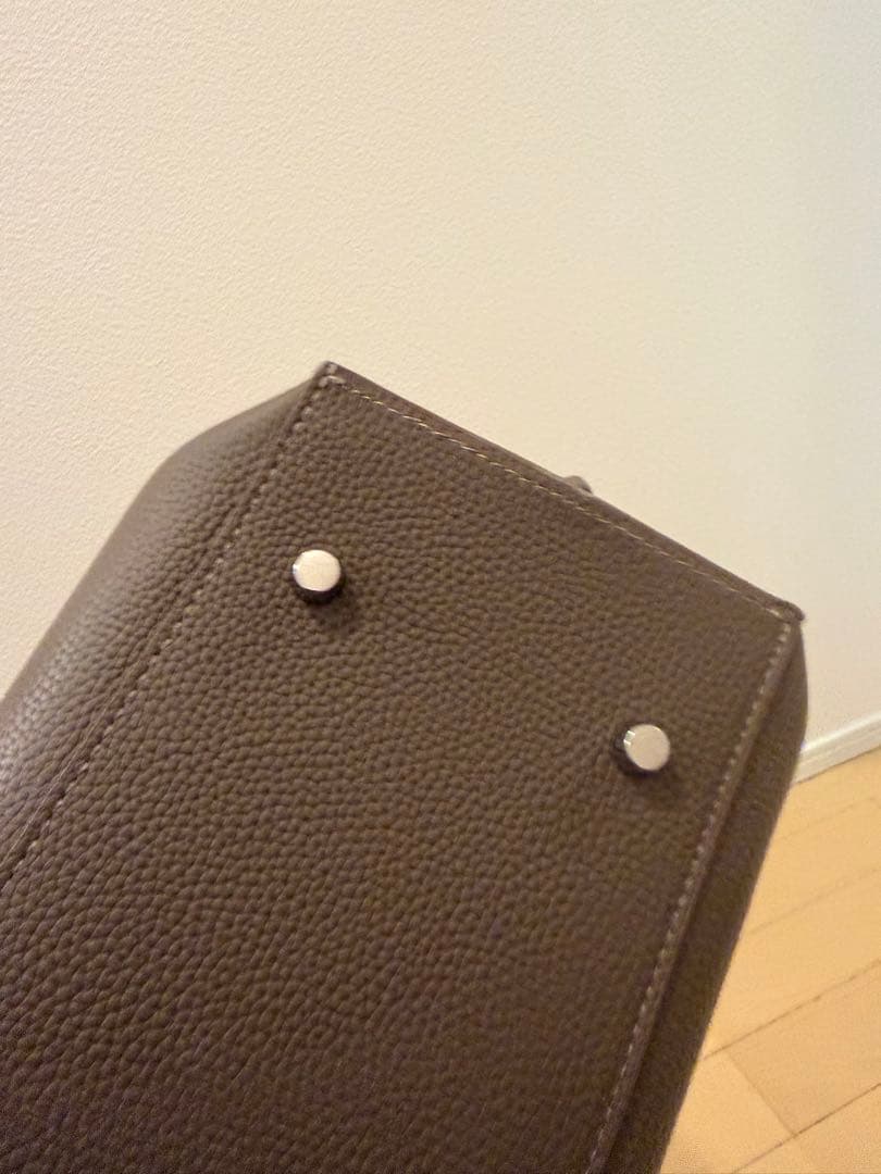 バッグ JISTORY square belt handle bag taupe L