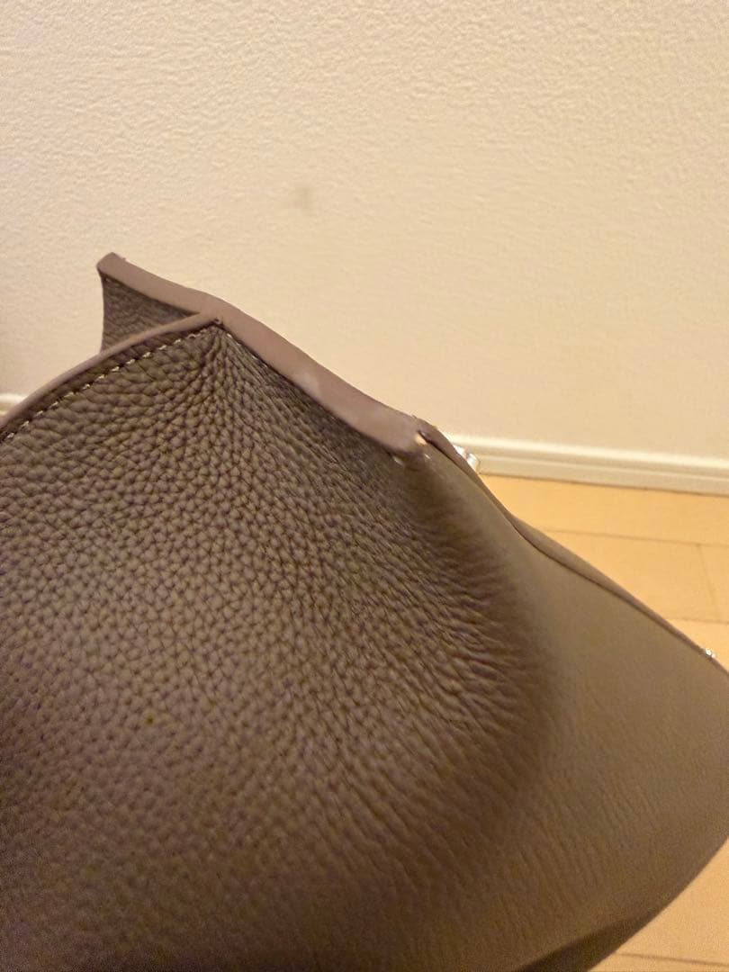 バッグ JISTORY square belt handle bag taupe L