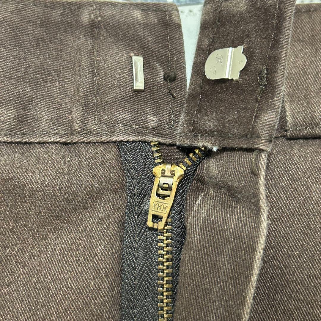 エ*リ様 W33×L30表記 ディッキーズ チビタグ ブラウン ワークパンツ