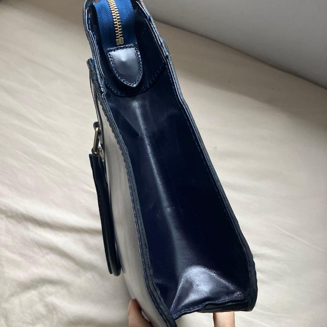 グレンロイヤル　ブライドルレザー　ブリーフケース　ネイビー