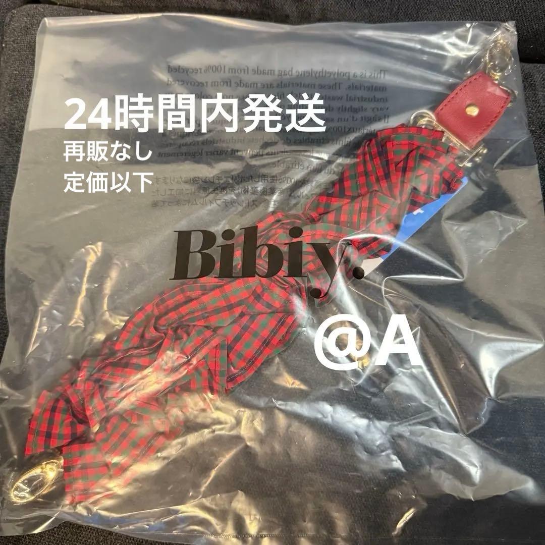 familiar Bibiy 赤チェックストラップファミリアビビィ