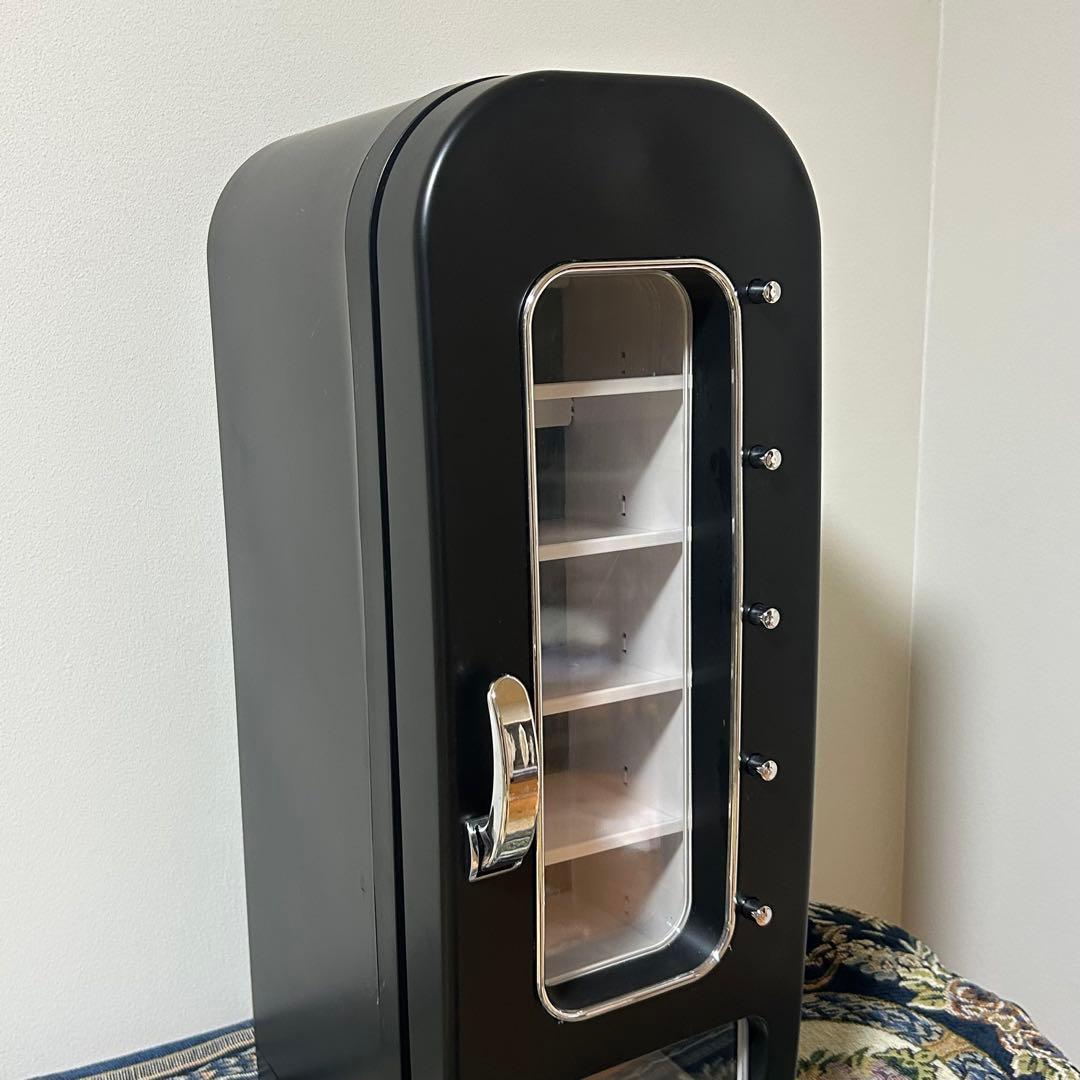 【美品/送料込】机上自動販売機　レトロスタイル 黒　冷蔵庫　デスク