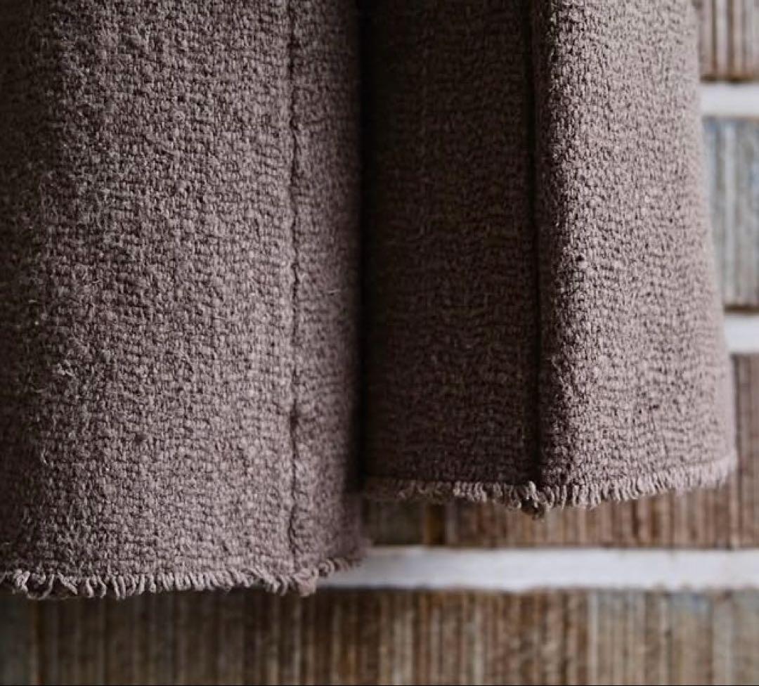 mittan ミタン　ガラ紡ジャケット　胡桃(濃)鉄媒染　サイズ3