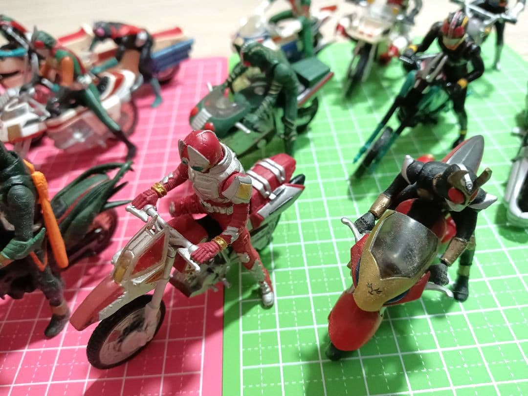 仮面ライダー フィギュアセット 17体セット バイク付き