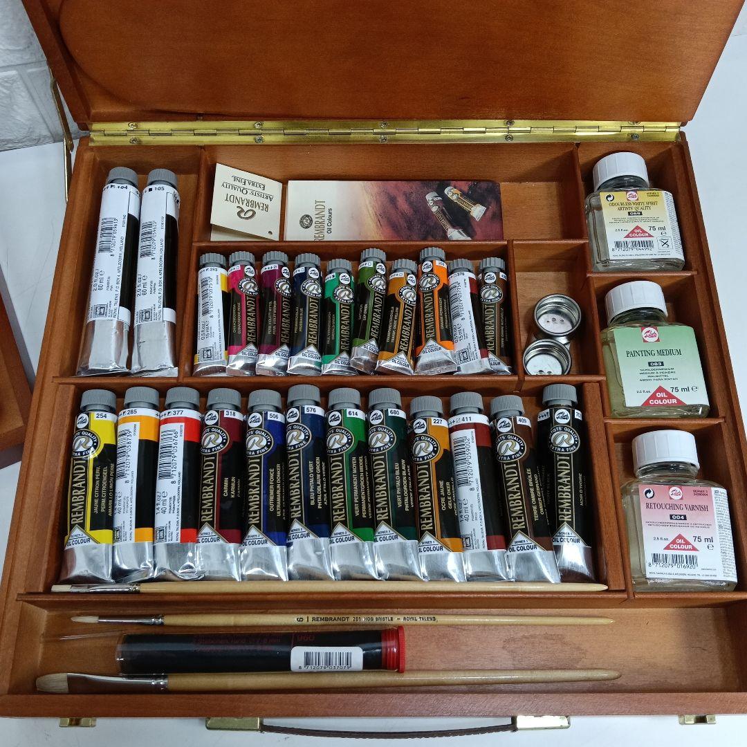 Rembrandt 絵具セット 木製ケース付き セット上109
