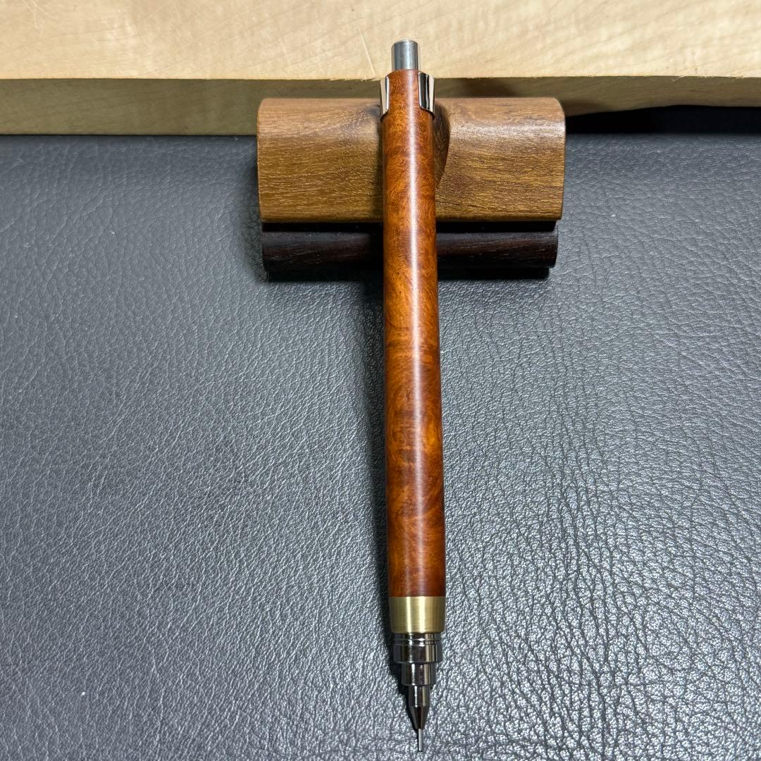 104花梨瘤　木製シャーペン　最強低重心　真鍮