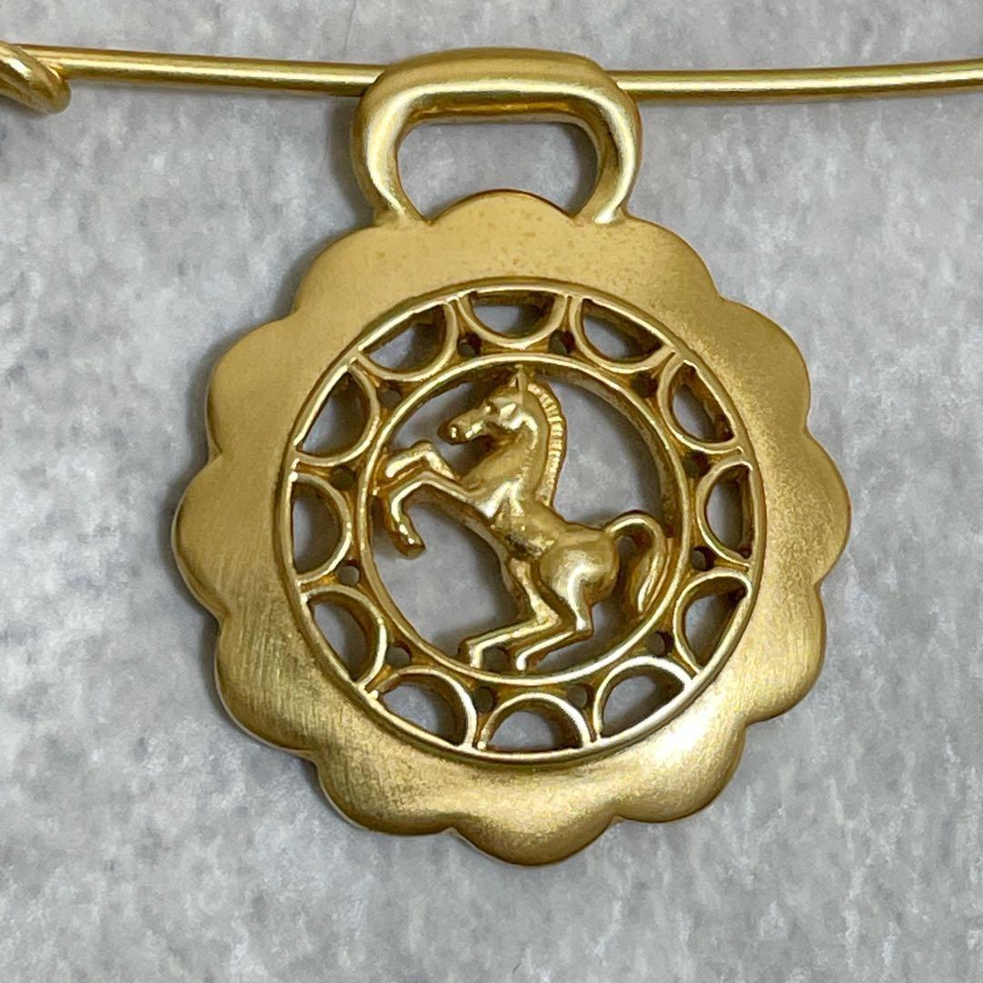 美品エルメスホースシュバルピンブローチネックレストップ