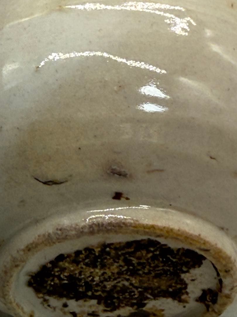 李朝　白磁に呉須紋　徳利形瓶① 高さ約11.8cm アンティーク送料込み0107