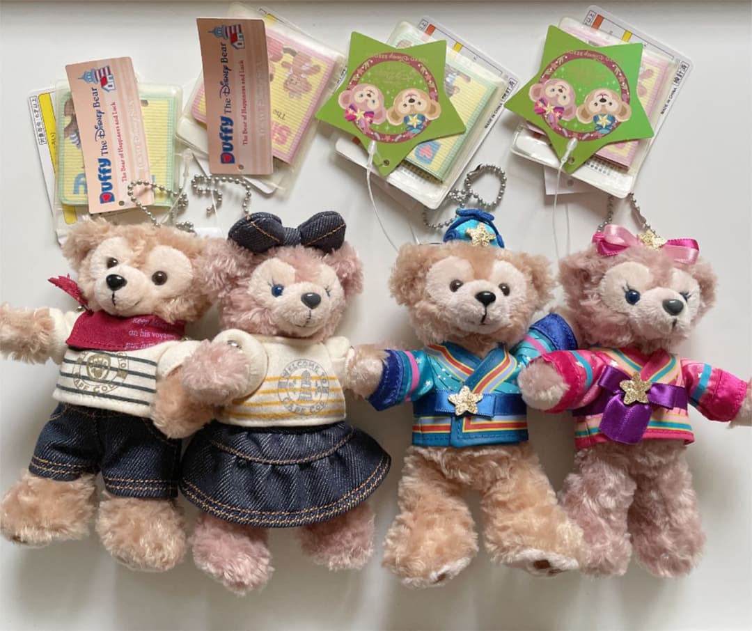 ぬいぐるみバッジ ダッフィー シェリーメイ 2013 デニム 2015 七夕 ぬいぐるみバッジ ダッフィー シェリーメイ 2013 デニム 2015 七夕