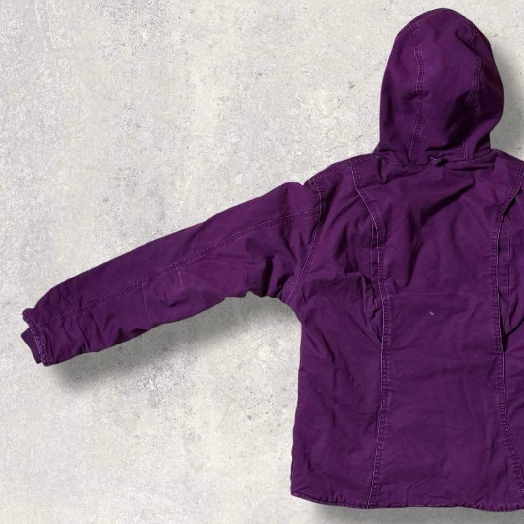 ぽ古着ダックパーカーアクティブジャケット短丈90s裏ボアジップフーディース