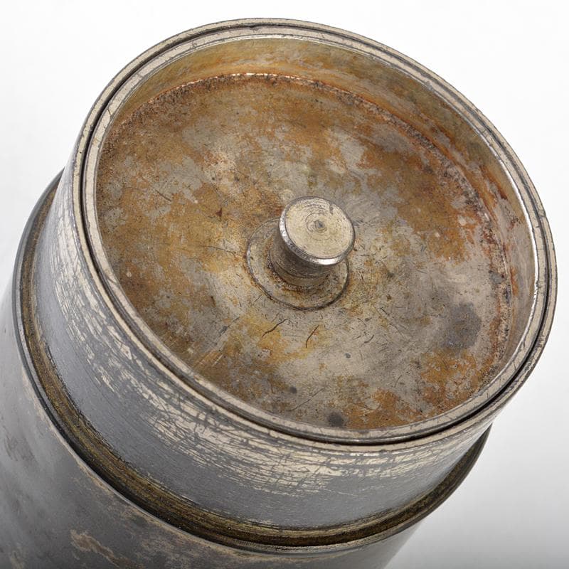 煎茶道具　鮎銅銘　古錫　茶壷　茶心壷　約436g　M　R7379