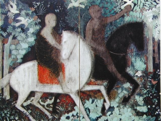 平山郁夫、【仏教伝来】、希少画集画より、状態良好、新品高級額装付