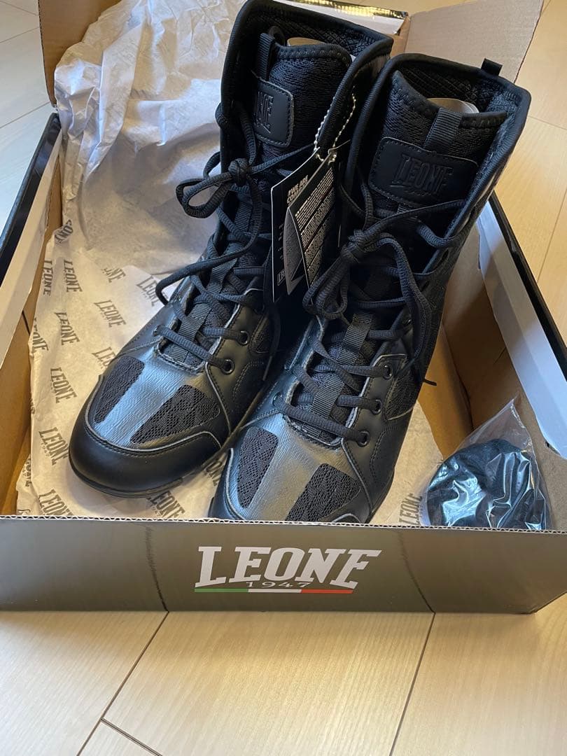 【新品・未使用】LEONE ボクシングシューズ ブラック 27.5cm