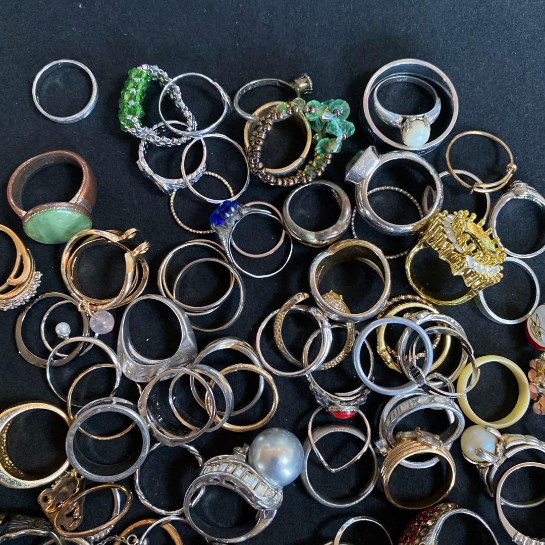 m*m様 まとめ売りアクセサリーR27☆指輪　リング　無選別約380gオークショ