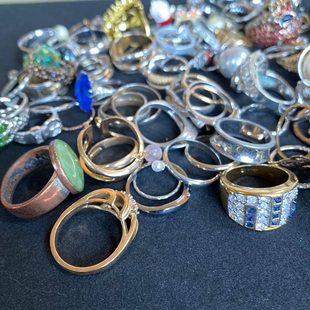 m*m様 まとめ売りアクセサリーR27☆指輪　リング　無選別約380gオークショ